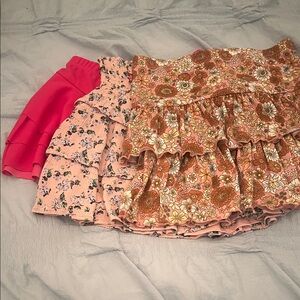 Levi's Kids Skirts - Pink, Floral, and Brown